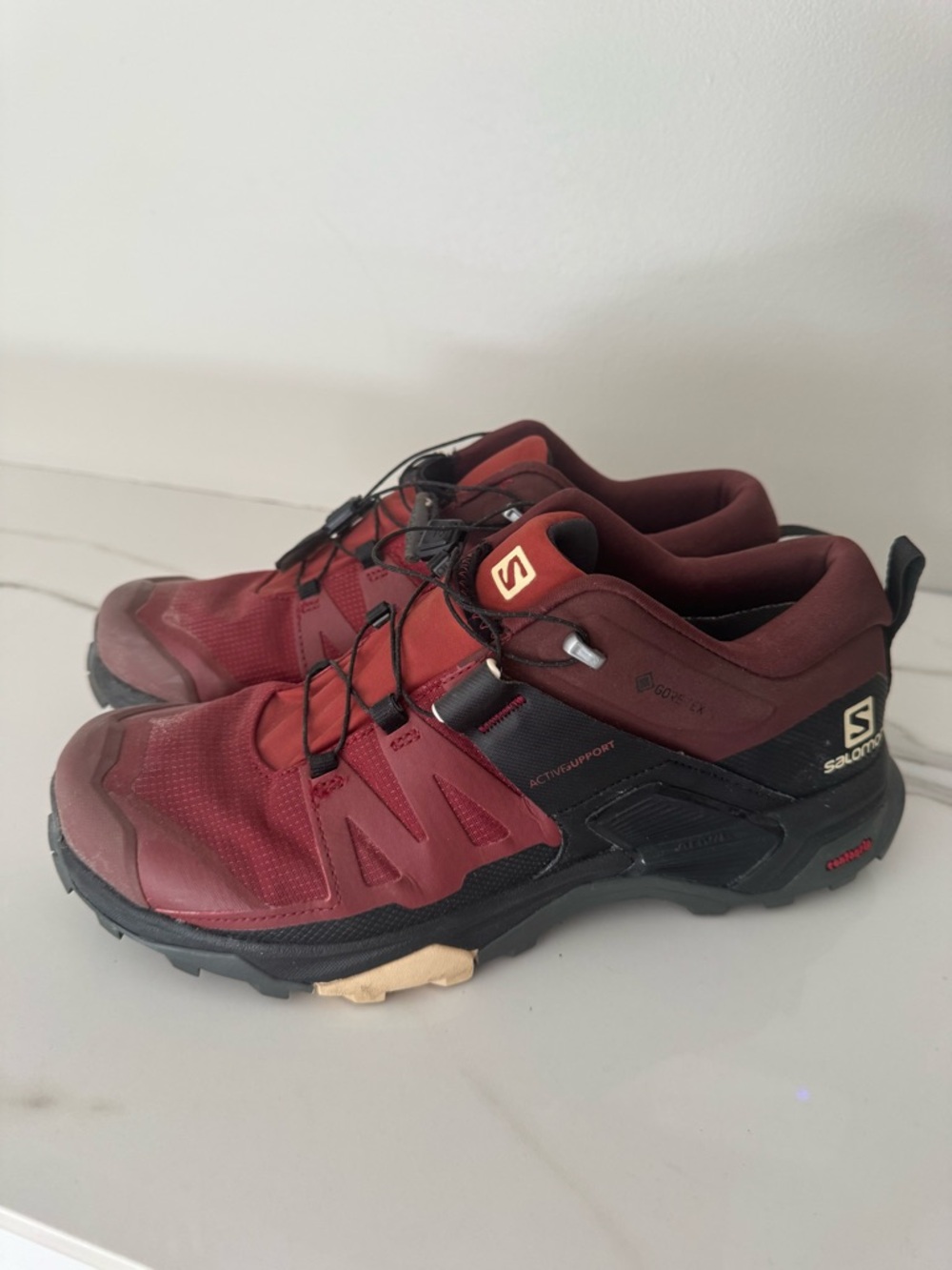 Salomon Women’s Hiking Burgundy Trail Athletic Shoes - Waterproof Support